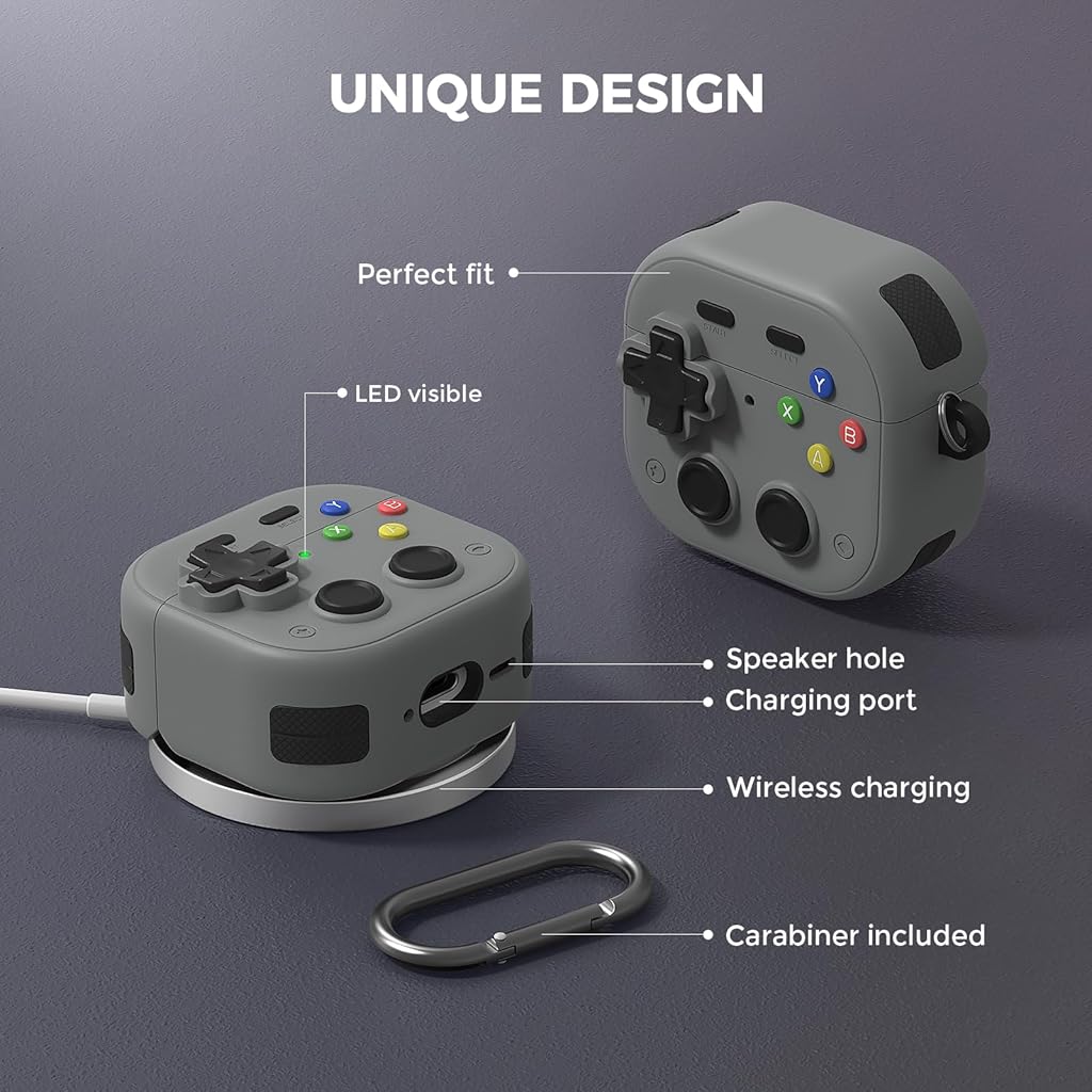 ZORBES® Game Console Design for AirPods pro 2 Case Cover with Secure Lock ZORBES® Game Console Design for AirPods pro 2 Case Cover with Secure Lock
